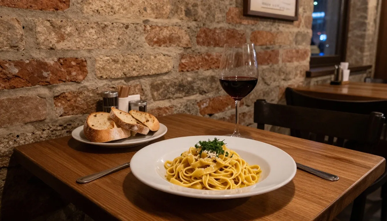 Tavola di osteria emiliana con piatti della tradizione