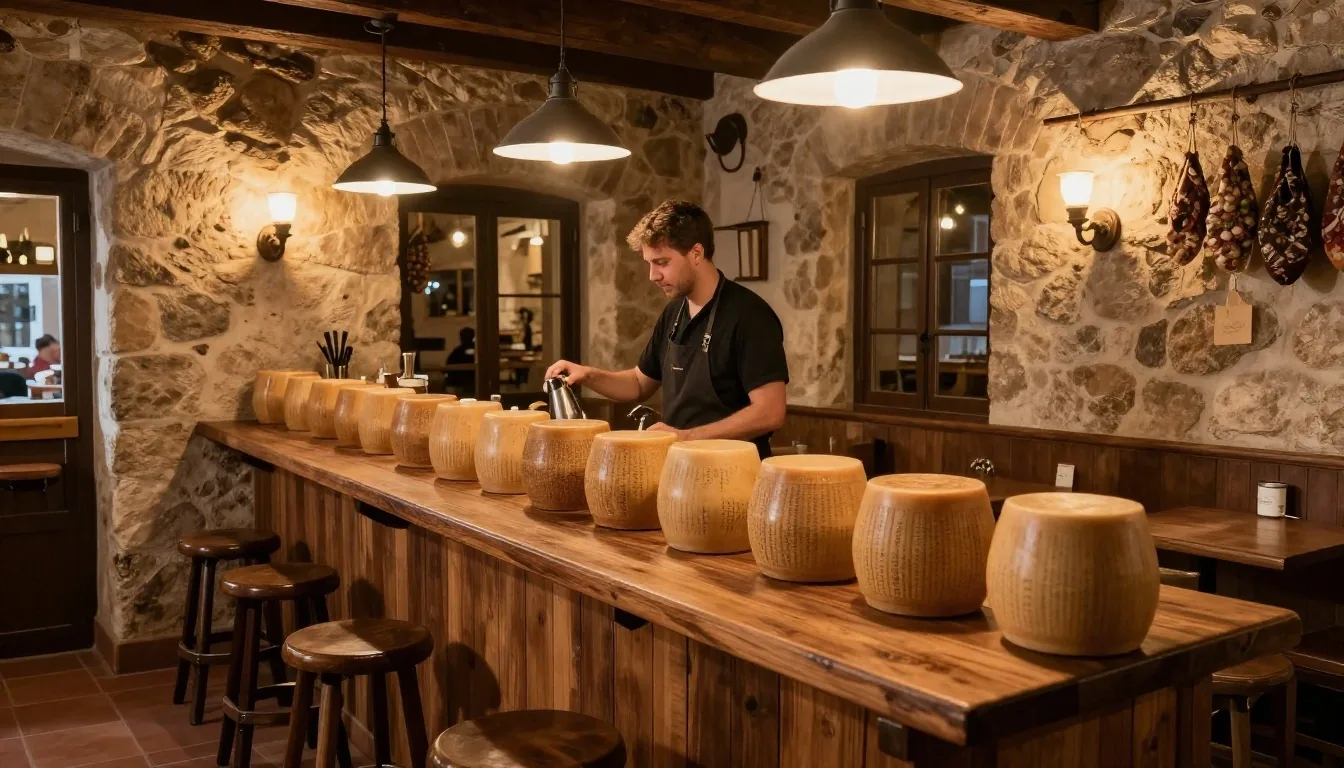 Banco di trattoria con salumi, pecorino e brasato