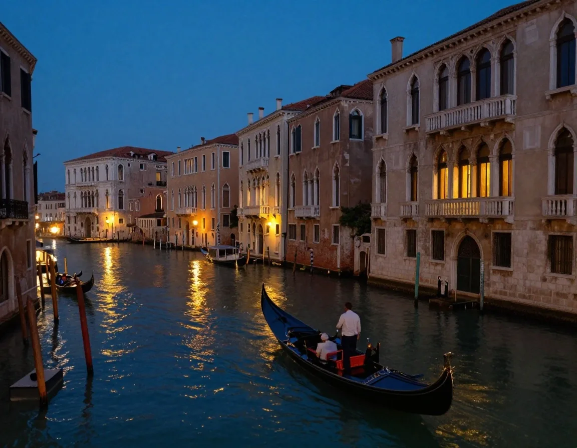 Vaporetto a Venezia sul Canal Grande